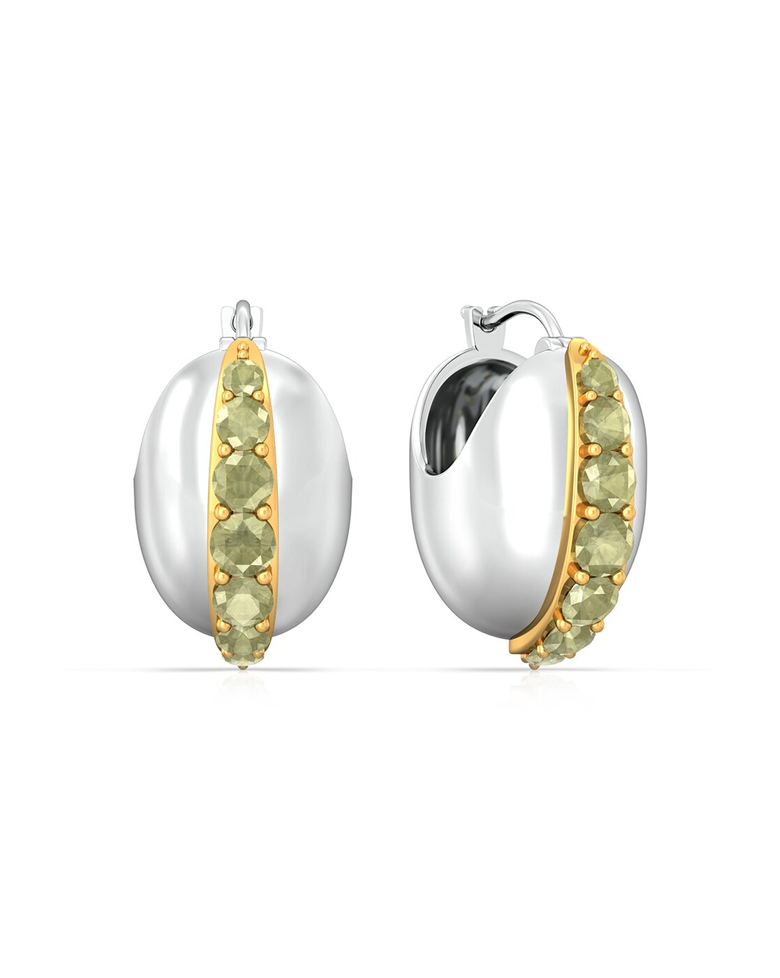 hoop white gold earrings for women