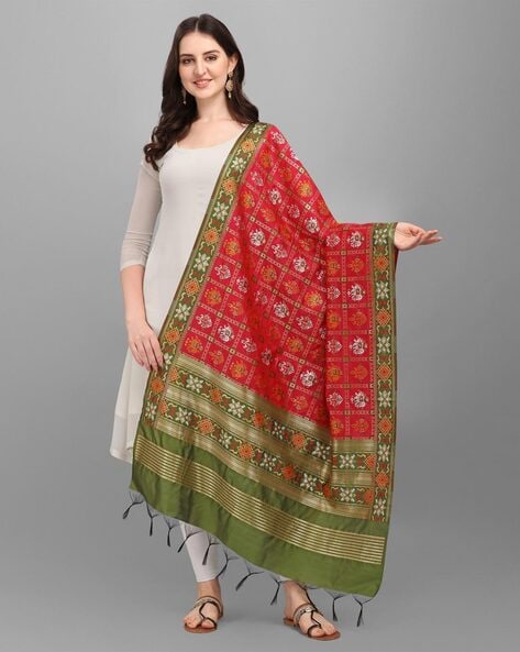 Printed Dupatta with Tassels Price in India