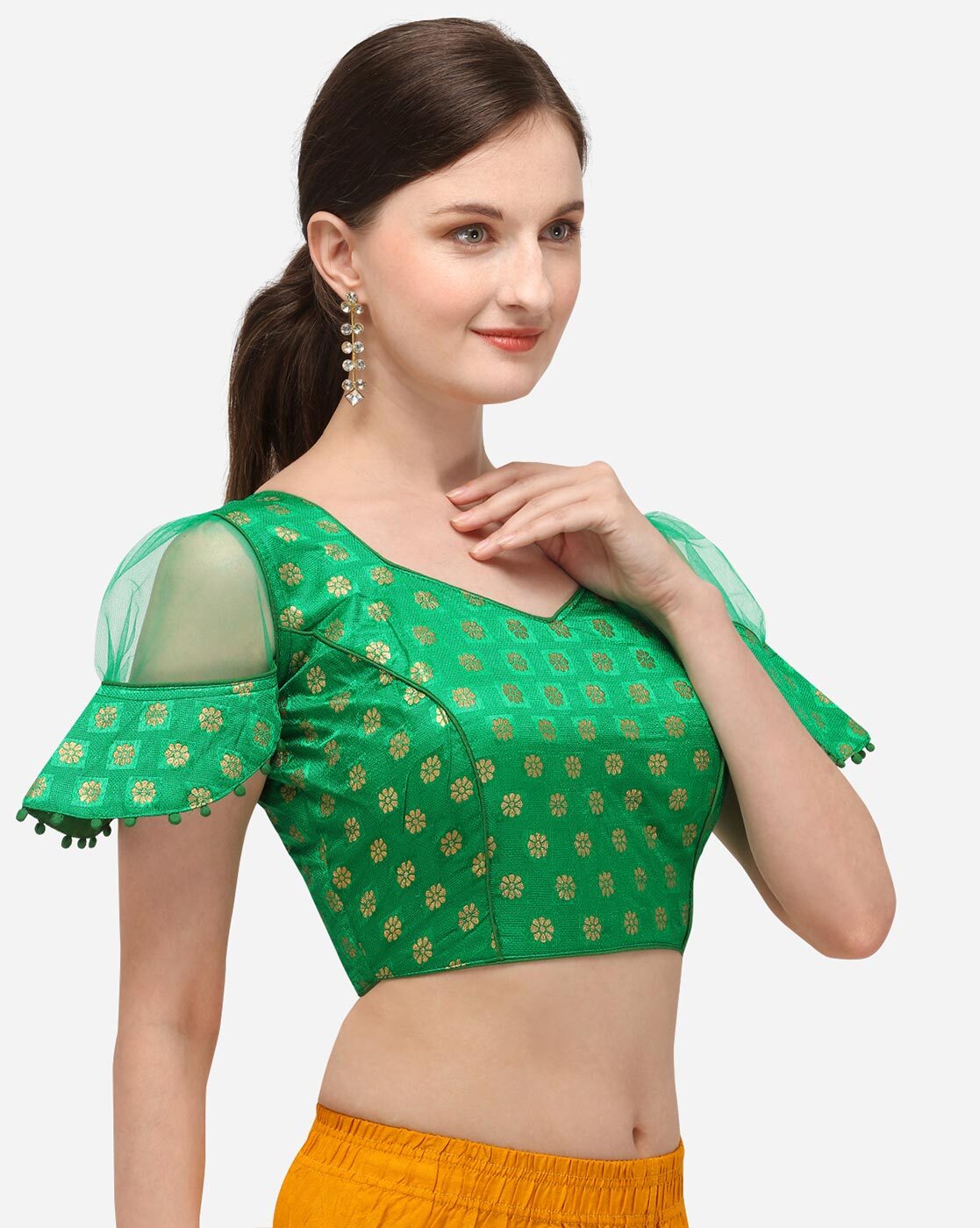 Buy Green Blouses for Women by AMRUTAM FAB Online | Ajio.com