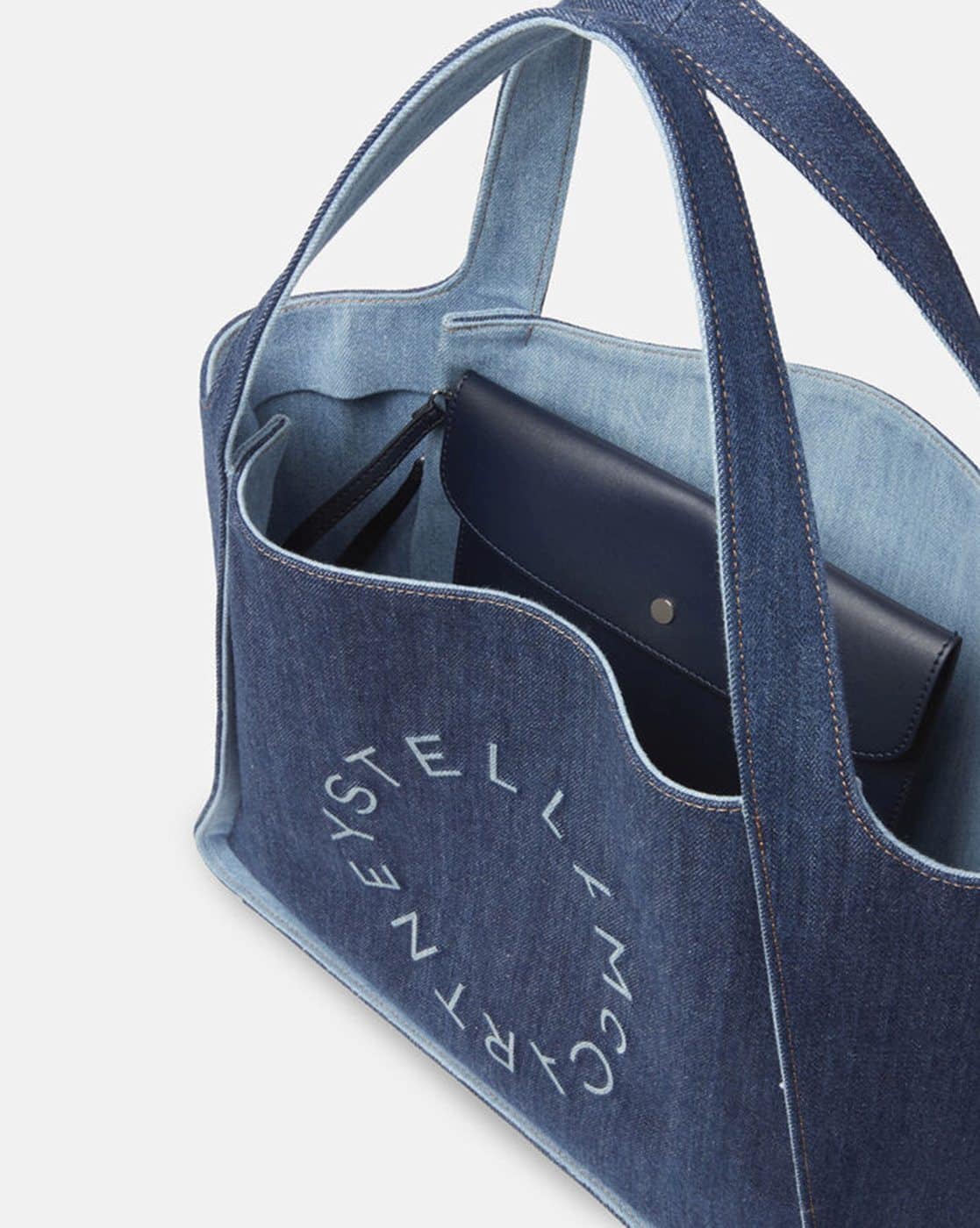 Buy Stella Mccartney Eco Denim Tote Bag | Blue Color Women