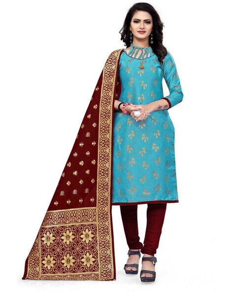 Indian Printed  Unstitched Dress Material Price in India