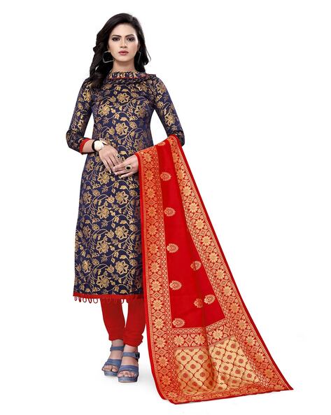 Banarasi Unstitched Dress Material Price in India