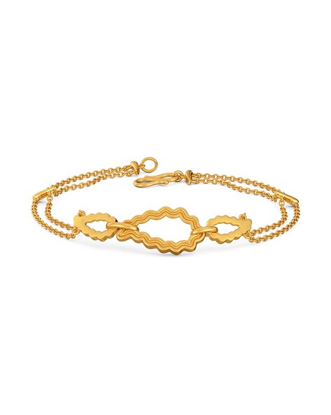 Buy Paisley Design Yellow Gold Bracelet Online