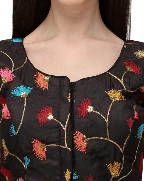 Buy Black Blouses for Women by AMRUTAM FAB Online