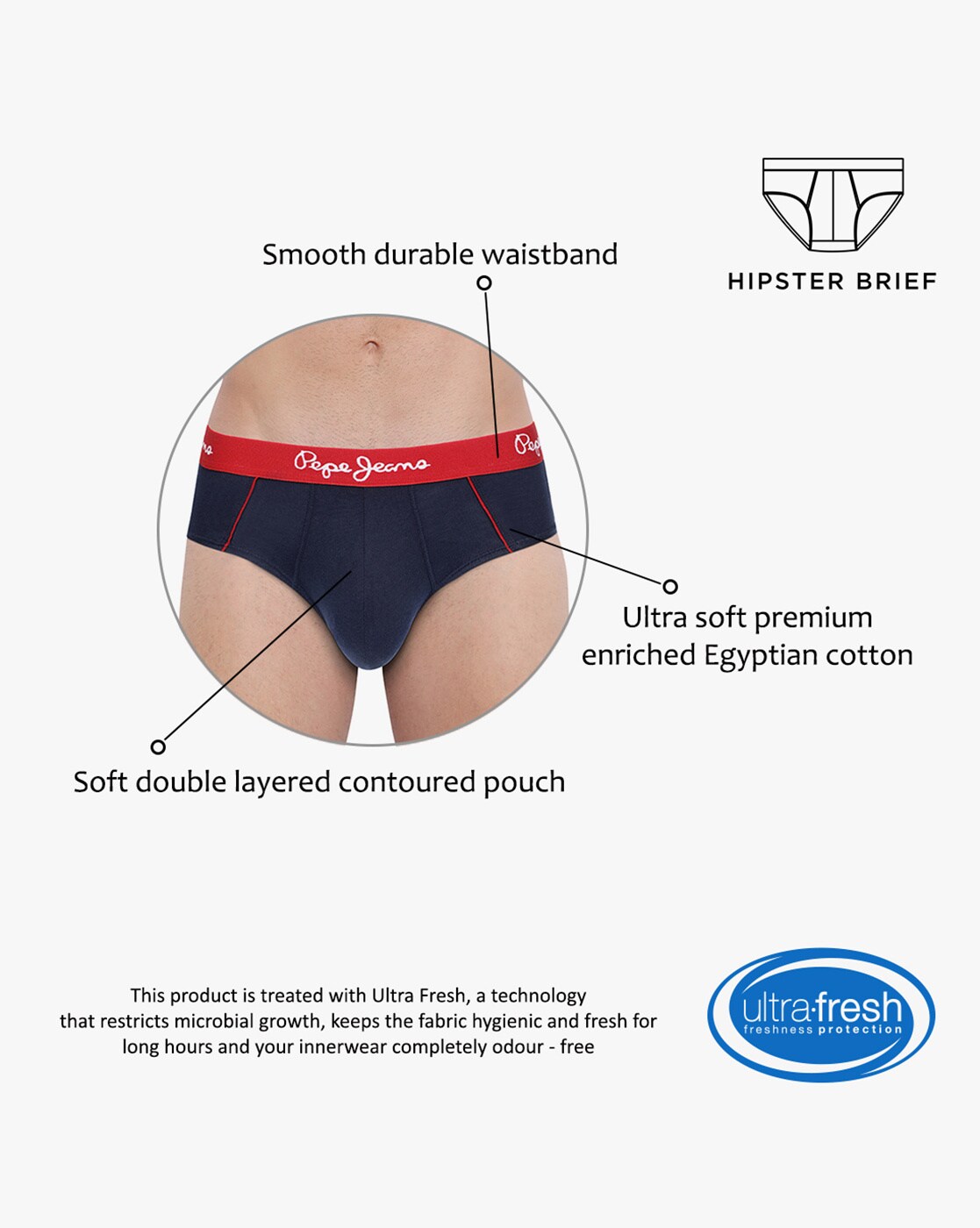 Buy Grey Briefs for Men by PEPE JEANS Online