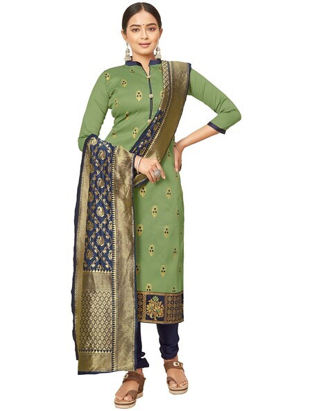 Banarasi 3 -piece Unstitched Dress Material Price in India