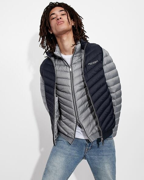 Armani jeans puffer jacket hot sale mens