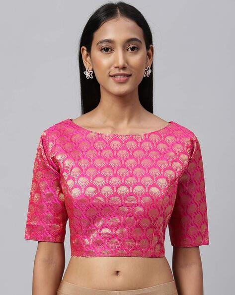 25+ Boat Neck Blouse Designs We Are Totally Crushing On! | Blouse neck  designs, Long blouse designs, Saree blouse designs latest