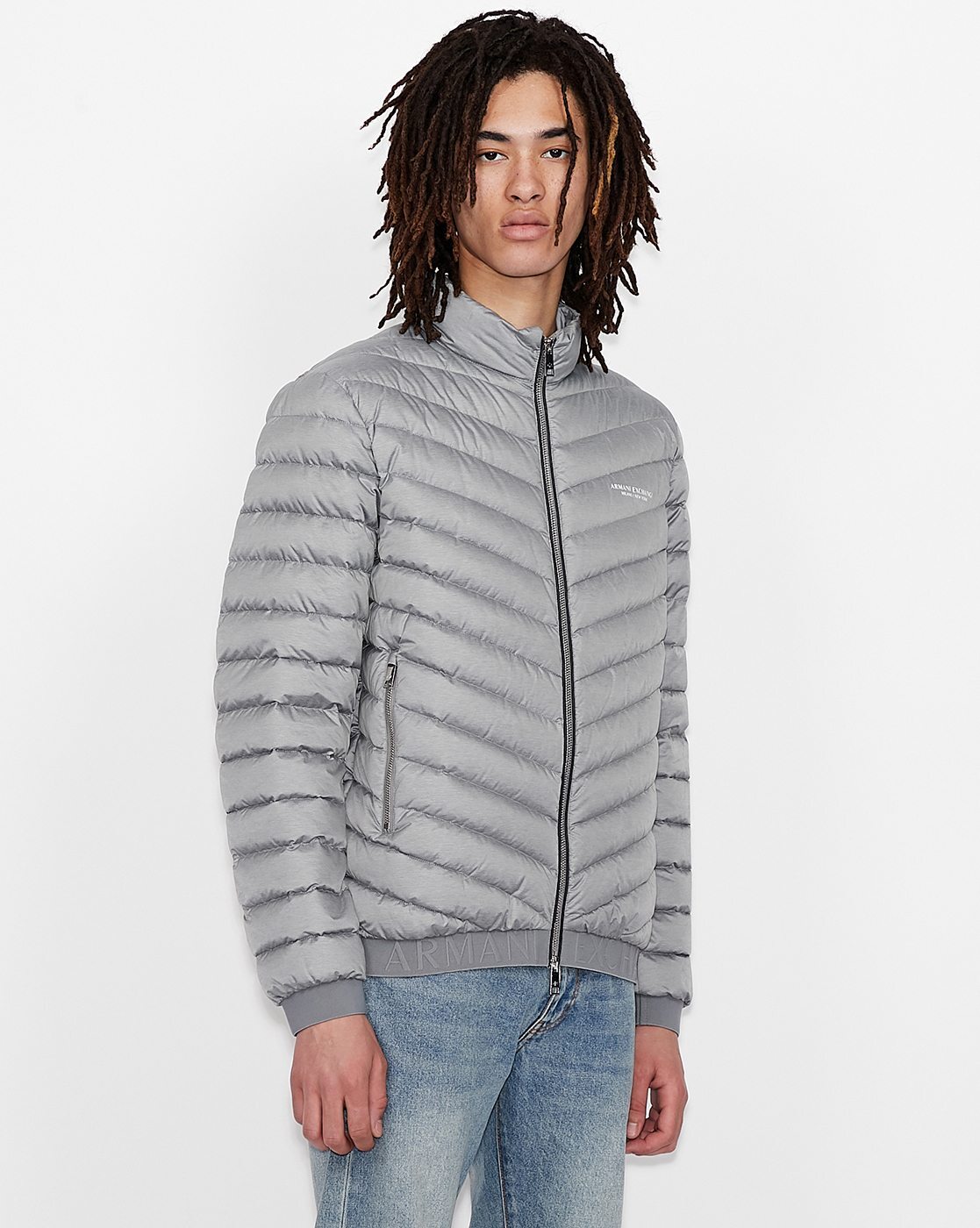 Armani exchange on sale grey jacket