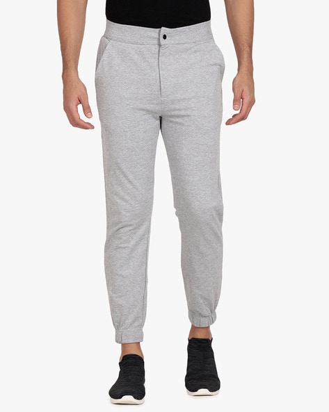 Mens grey hot sale tapered joggers