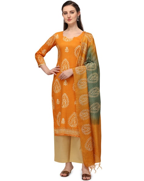 Embellished Unstitched Dress Material Price in India