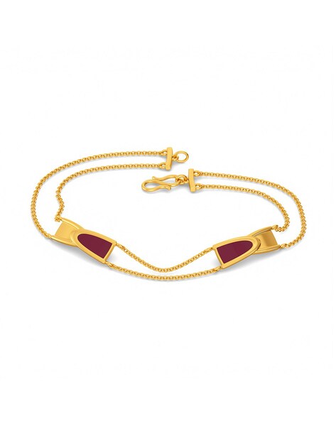 Buy MELORRA 18 KT Glitter Me Gold Gold Bracelet Yellow Gold at Amazon.in