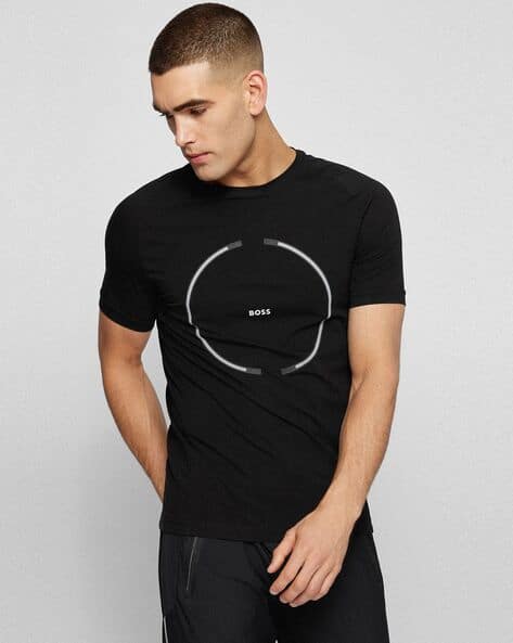 Slim Fit Crew-Neck T-shirt with Logo Artwork