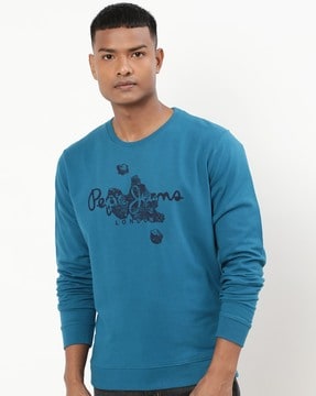 Buy Teal Blue Sweatshirt Hoodies for Men by Pepe Jeans Online Ajio