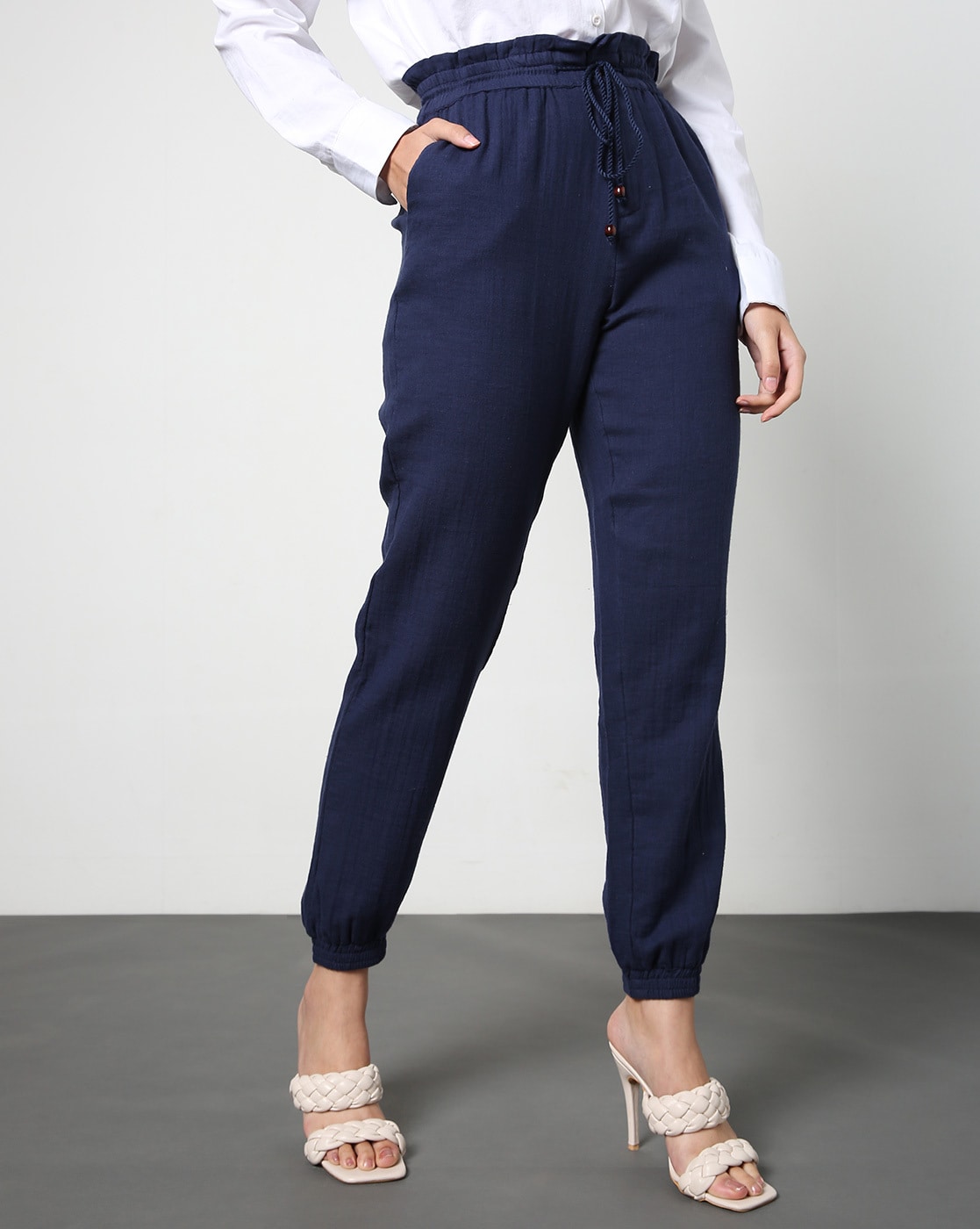 Buy Beige Trousers  Pants for Women by Hailys Online  Ajiocom