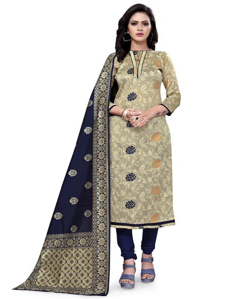 Banarasi Unstitched Dress Material Price in India