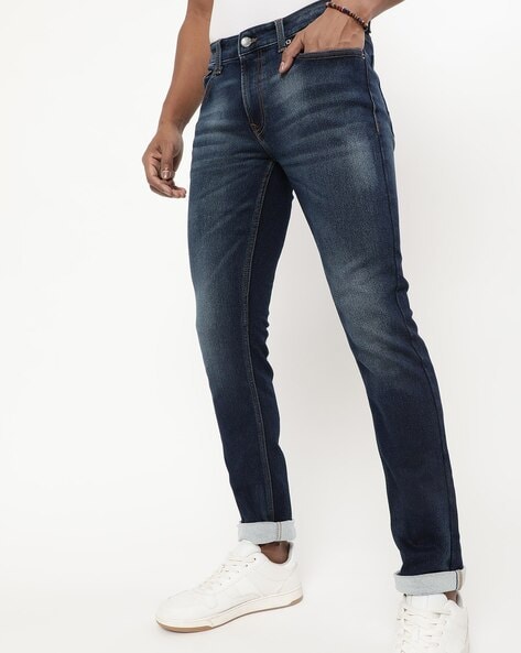 Buy Spykar Mid Blue Cotton Slim Fit Narrow Length Jeans For Men (Skinny)  Online at Best Prices in India - JioMart.