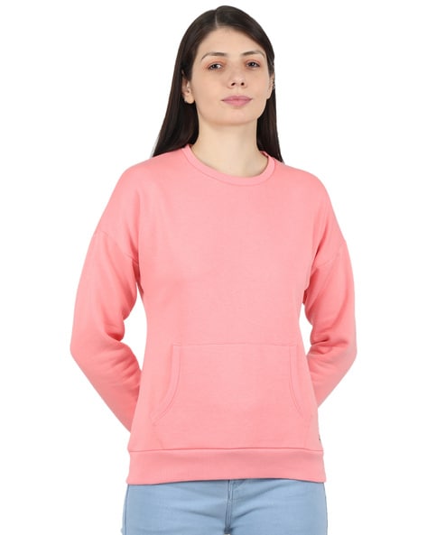 Buy Pink Sweatshirt Hoodies for Women by MONTE CARLO Online