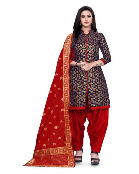 Leaf Woven Unstitched Dress Material Price in India