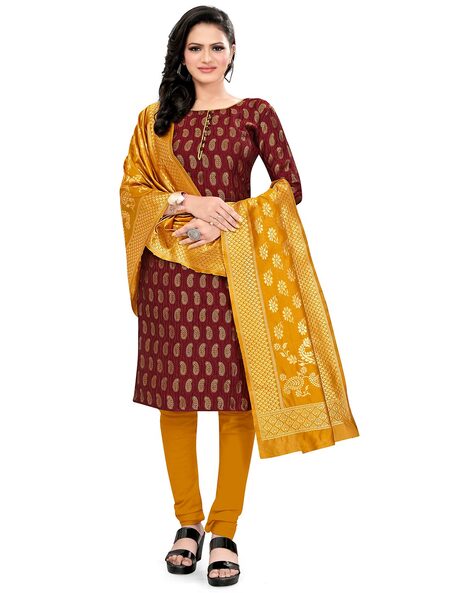 Banarasi 3 -piece Unstitched Dress Material Price in India