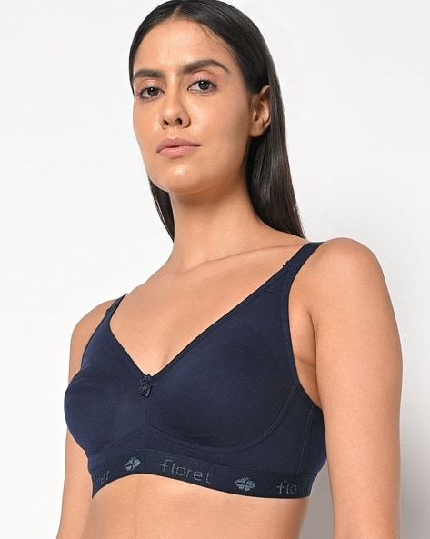 Floret Wirefree Non-padded Sporty Bra - Blue