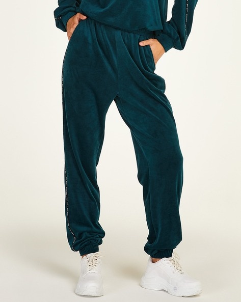 Buy Teal Green Track Pants for Women by Hunkemoller Online Ajio