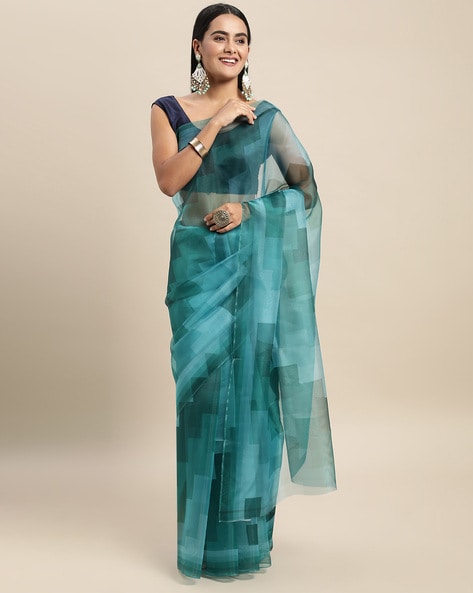 Buy Green Sarees for Women by TIKHI IMLI Online | Ajio.com