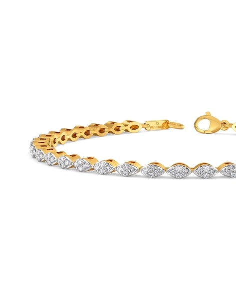 Mens Diamond 2 Row Tennis Link Bracelet Yellow Finish Sterling Silver 0.27  ct. - JFL Diamonds & Timepieces