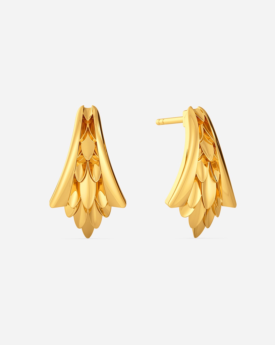 Contemporary Floral Stud Earrings