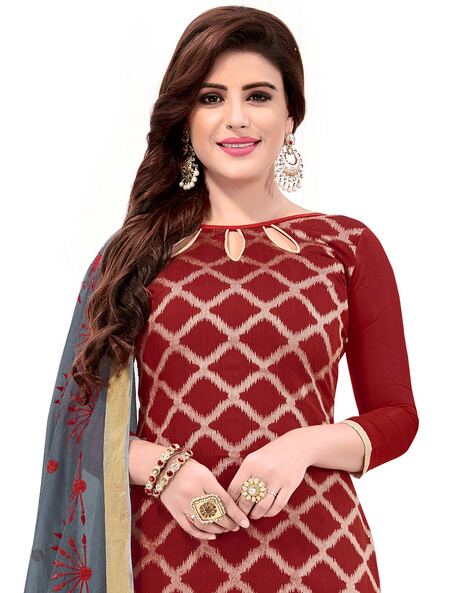 Buy Red Dress Material for Women by Blissta Online Ajio