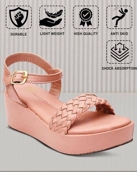 Buy Nude Pink Heeled Sandals for Women by MEPINK Online | Ajio.com
