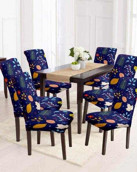 Pack of Dining Chair Slip Floral Covers