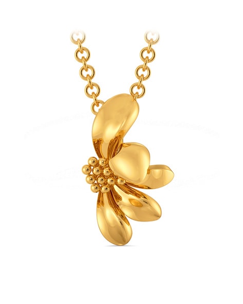 Flower design gold deals pendant