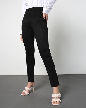Women High-Rise Baggy Fit Trousers