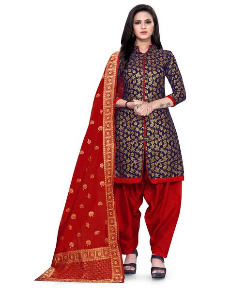 Brocade Unstitched Dress Material Price in India