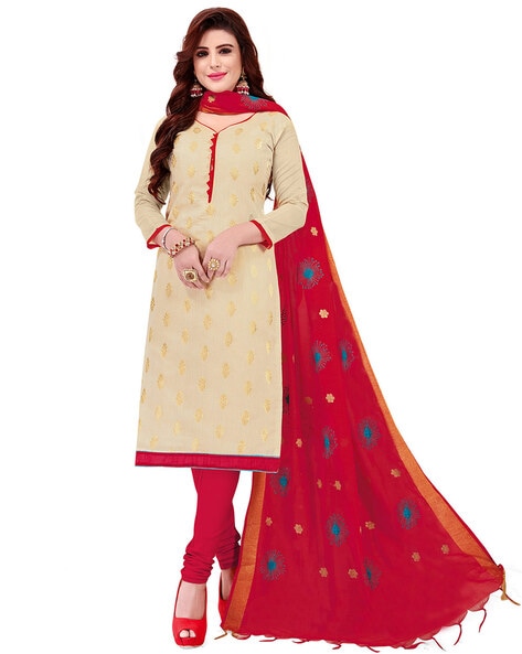 Printed Unstitched Dress Material Price in India