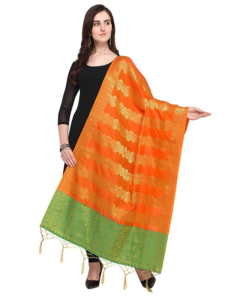 Banarasi Silk Dupatta with Tassels Price in India