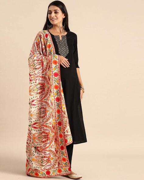 Abstract Embroidered Dupatta Price in India