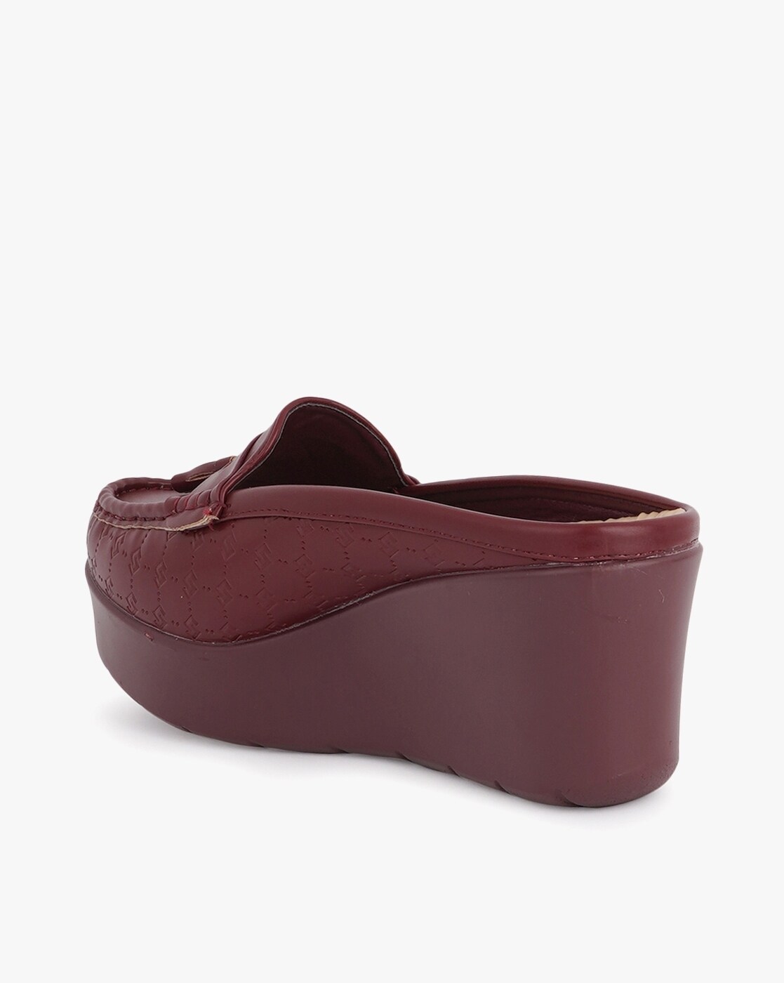 Maroon wedge store shoes