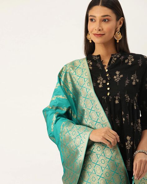 Printed Dupatta with Tessels Price in India