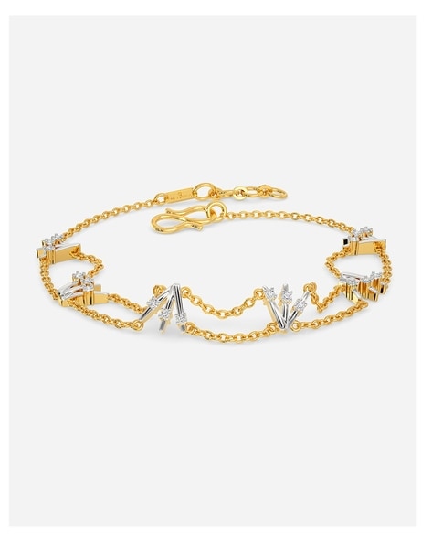 Buy MELORRA 18 KT Crinkle City Gold Bracelet Yellow Gold at Amazon.in