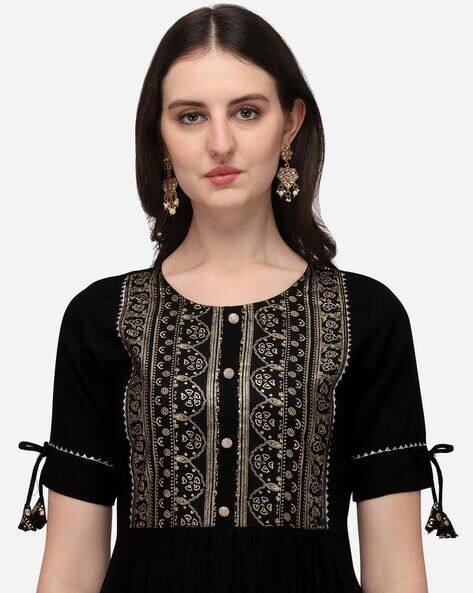 designer kurti in black colour