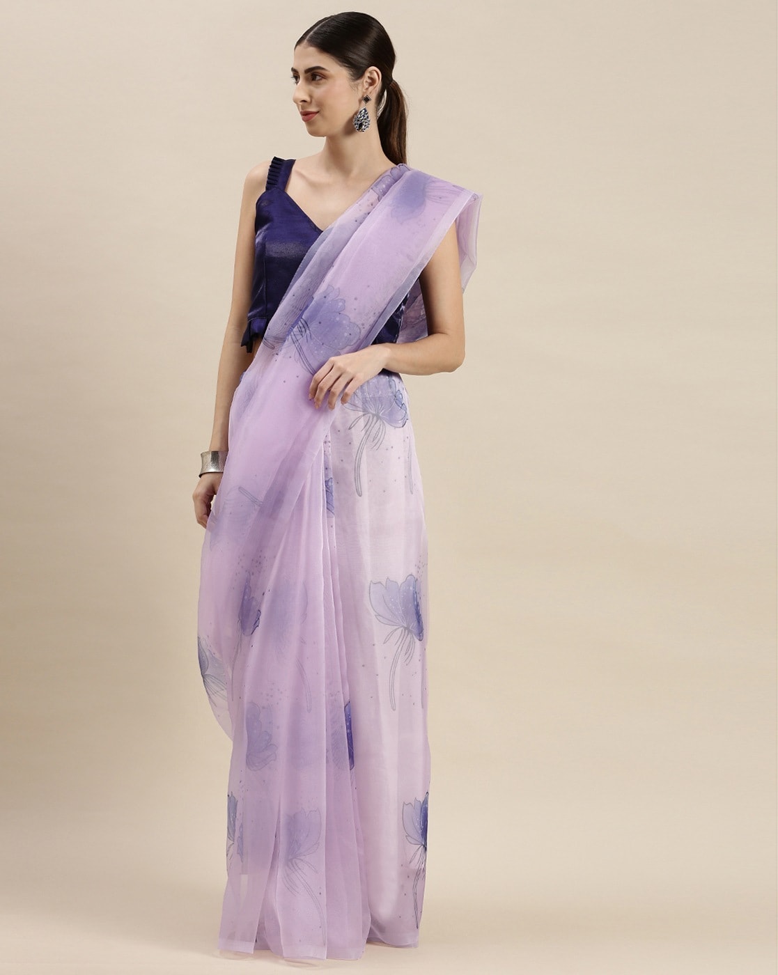 Buy Pink Sarees for Women by Mohey Online | Ajio.com