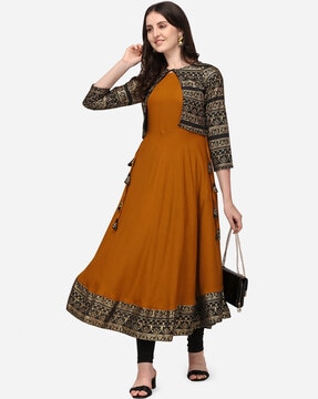 anarkali kurti with jacket