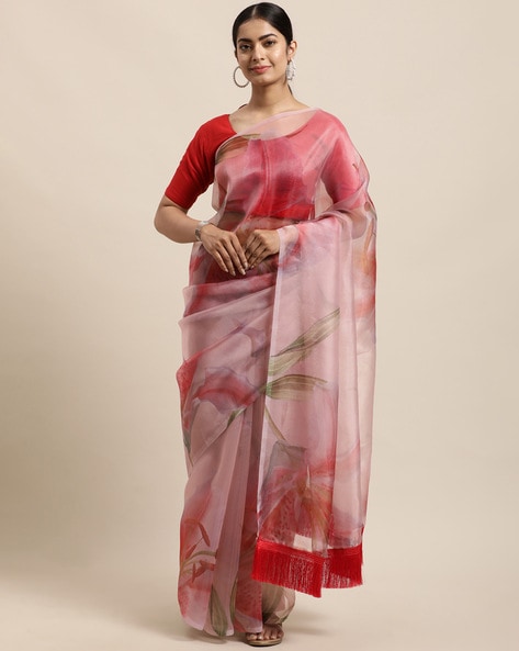 Buy Beige Sarees for Women by DEEPAM Online | Ajio.com