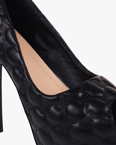 Amazon.com | XIEDA Chunky Heels for Women Closed Toe Platform High Block  Heels Ankle Strap Satin Square Toe Pumps Shoes (6, Black) | Pumps
