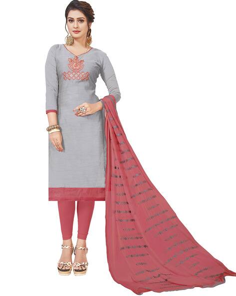 grey colour dress material Jessica Dress main image 1