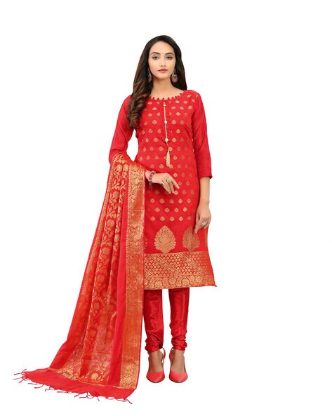 Floral Unstitched Dress Material Price in India