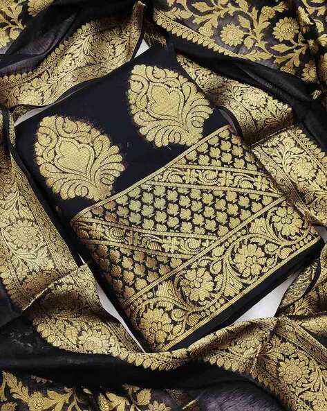 Block Print Unstitched Dress Material Price in India