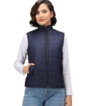 kotty Quilted Sleeveless Zip-Front Jacket-picture-28